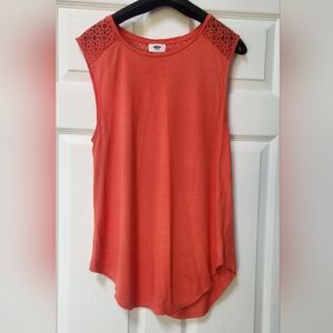 Old Navy Orange Muscle Tee Sleeveless Top